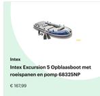 Intex opblaasboot 5 personen, Watersport en Boten, Kano's, Ophalen, Met peddels, Drie personen of meer, Overige typen