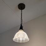 Glazen hanglamp, voor bv in hal., Huis en Inrichting, Lampen | Hanglampen, Ophalen of Verzenden, Zo goed als nieuw, Minder dan 50 cm