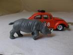 1966 Corgi Toys 256 VOLKSWAGEN EAST AFRICA SAFARI +NEUSHOORN, Ophalen of Verzenden, Zo goed als nieuw, Auto, Corgi