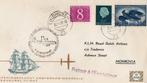 Luchtpost FDC Ned  KLM  1960, Postzegels en Munten, Brieven en Enveloppen | Nederland, Envelop, Ophalen of Verzenden