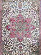 Handgeknoopt Perzisch wol Tabriz tapijt medallion 204x296cm, Persian Perzisch vintage oosters hype, Crème, 200 cm of meer, Ophalen of Verzenden