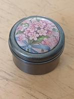 Vintage tinnen Pillendoosje / Sieraden, of aandenkendoosje, Verzenden
