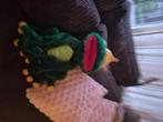 Kikker handpop, Kinderen en Baby's, Speelgoed | Knuffels en Pluche, Ophalen, Zo goed als nieuw, Kikker