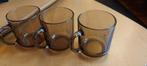 3 arcopal glazen bekers mokken, Ophalen, Glas of Glazen, Gebruikt, Glas