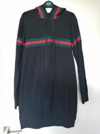 Jurk met capuchon ,donker blauw met strepen,mt36., Blauw, Ophalen of Verzenden, Zo goed als nieuw, Maat 36 (S)