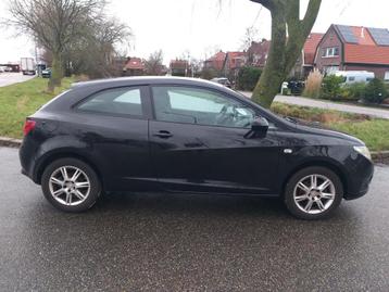 Seat Ibiza 1.6 77KW 3DRS 2008 Zwart beschikbaar voor biedingen
