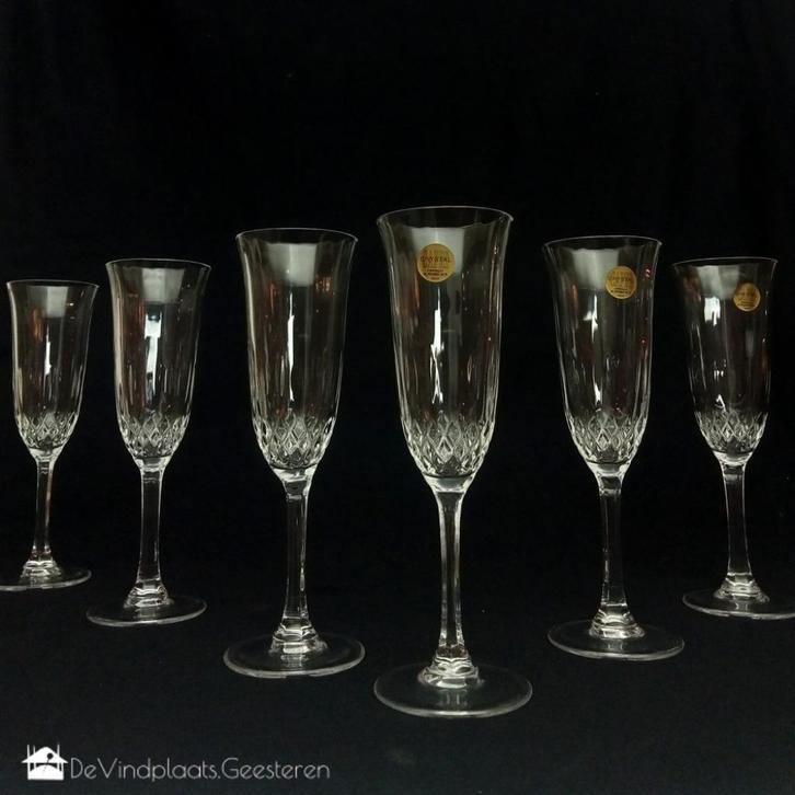 Chique loodkristal champagneglazen Capri Crystal, Verzamelen, Glas en Borrelglaasjes, Zo goed als nieuw, Overige typen, Ophalen of Verzenden