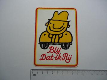 sticker oud BLIJ RIJ smile auto car oldtimer bovag  beschikbaar voor biedingen
