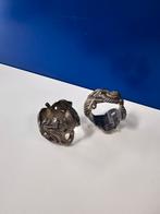 2 x Zilveren servethouder, Ophalen of Verzenden, Zo goed als nieuw