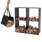 Houtopslag | Brandhoutrek | Houtrek | 80x28x80cm | Staal, Minder dan 3 m³, Ophalen of Verzenden