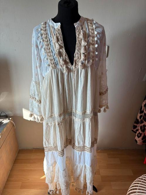 NJ Couture mooie lange BoHo Ibiza jurk mt 42 ZGAN, Kleding | Dames, Jurken, Zo goed als nieuw, Maat 42/44 (L), Onder de knie, Ophalen of Verzenden