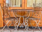 decoratief bistrosetje, tafel,twee stoelen, Tuin en Terras, Tuinstoelen, Ophalen, Gebruikt