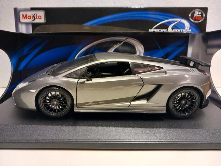Lamborghini Gallardo Superleggera antraciet Maisto 1:18 KRD, Hobby en Vrije tijd, Modelauto's | 1:18, Zo goed als nieuw, Auto