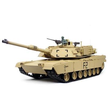 RC tank 1/16 RC M1A2 Abrams sand BB+IR 2.4GHz met schietfunc beschikbaar voor biedingen