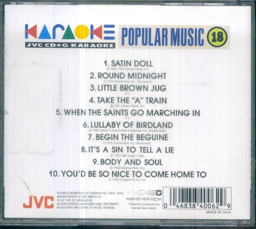 cd van Karaoke Popular Music 18 [ jvc CD+G], Ophalen of Verzenden, Zo goed als nieuw