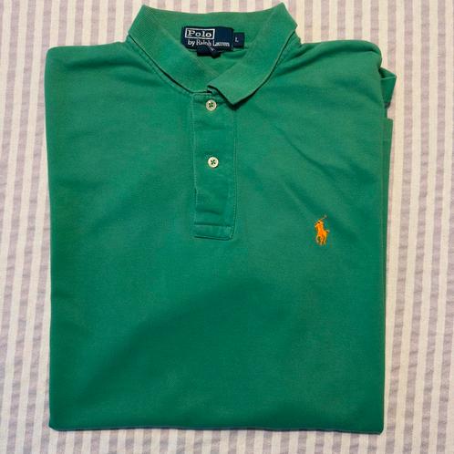 Vintage Polo Ralph Lauren Polo – Felgroen met Geel Logo (L), Kleding | Heren, Polo's, Zo goed als nieuw, Maat 52/54 (L), Geel