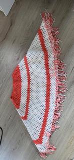 Gehaakte Poncho - Oranje & Wit, Kinderen en Baby's, Ophalen of Verzenden, Zo goed als nieuw, Meisje