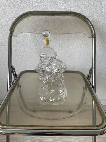 Vintage glazen aap karaf / likeurfles beschikbaar voor biedingen