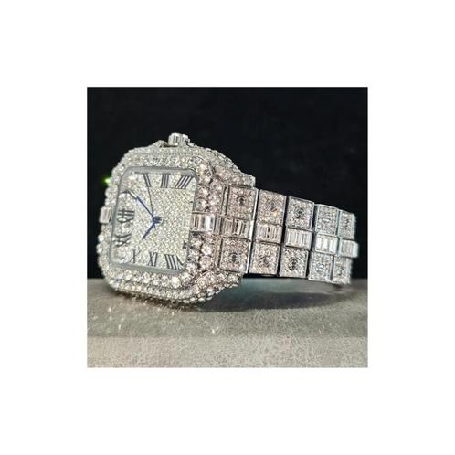 iced out watch Quartz, Sieraden, Tassen en Uiterlijk, Horloges | Heren, Nieuw, Polshorloge, Overige merken, Staal, Overige materialen
