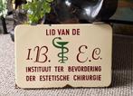 Emaille bord Estetische Chirurgie, Langcat Bussum., Reclamebord, Gebruikt, ., Ophalen of Verzenden