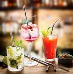 RVS set drinkrietjes nieuw, Ophalen of Verzenden, Nieuw