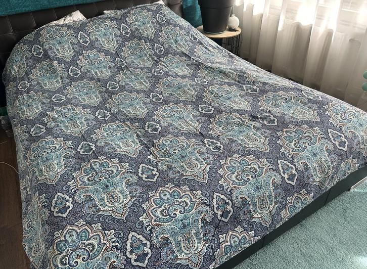 Luxe blauwe dekbedovertrek paisley Covers&Co 200x200/220 cm, Huis en Inrichting, Slaapkamer | Beddengoed, Nieuw, Dekbedovertrek