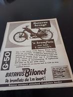 Advertentie van Batavus bilonet bromfiets  brengt 1955, Ophalen of Verzenden, Zo goed als nieuw, Overige typen
