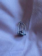 Zilveren bedel hanger vogelkooi met vogeltje bedelarmband, Sieraden, Tassen en Uiterlijk, Overige merken, Ophalen of Verzenden