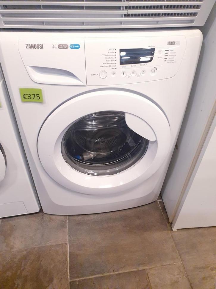 Wasmachine ✅️ Zanussi 9kg A++ Lindo500 INC GARANTIE, Witgoed en Apparatuur, Wasmachines, Zo goed als nieuw, Voorlader, 8 tot 10 kg