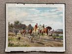 Schoolplaat: Oud-Frankische landhoeve, Ophalen of Verzenden, Geschiedenis