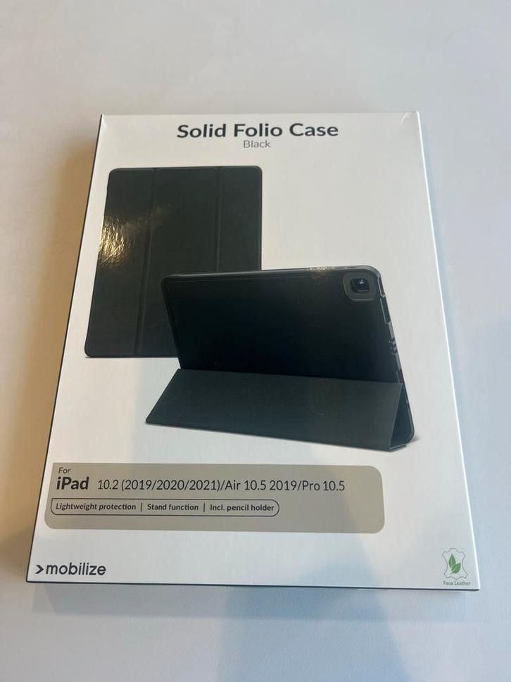 iPad Hoesje - Solid Folio Case, Computers en Software, Apple iPads, Nieuw, Apple iPad, Zwart, Ophalen of Verzenden