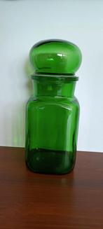 Vintage groene apothekers pot., Ophalen of Verzenden, Zo goed als nieuw, Glas, Pot, Bus of Blik
