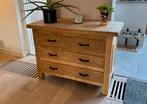 Eikenhouten ladekast, Huis en Inrichting, Kasten | Ladekasten, Ophalen, 50 tot 100 cm, Zo goed als nieuw, 3 of 4 laden