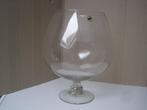 Groot Cognac Glas 30 cm. hoog. Glazen vaas., Ophalen