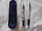 Pennenset paars met bloemen hoesje nieuw pen potloodpen, Ophalen of Verzenden, Nieuw, Pennenset, Overige merken