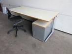 Buro+ ladenblok+ burostoel, Ahrend, Huis en Inrichting, Bureaus, Ophalen, In hoogte verstelbaar, Gebruikt