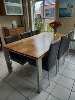Bert Plantagie tafel + stoelen, Huis en Inrichting, Ophalen, Gebruikt, 200 cm of meer, 50 tot 100 cm