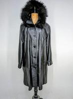 Vintage leren jas met capuchon van Skyjacker, Geen idee, Zwart, Skyjacker, Maat 42/44 (L)