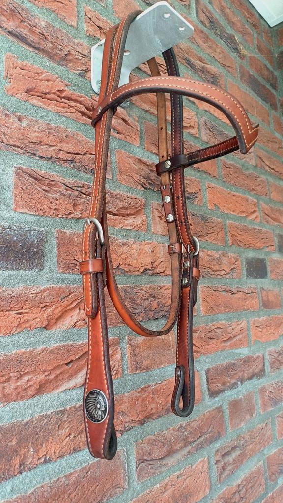 Western hoofdstel, Dieren en Toebehoren, Paarden en Pony's | Hoofdstellen en Tuigage, Zo goed als nieuw, Western, Ophalen of Verzenden