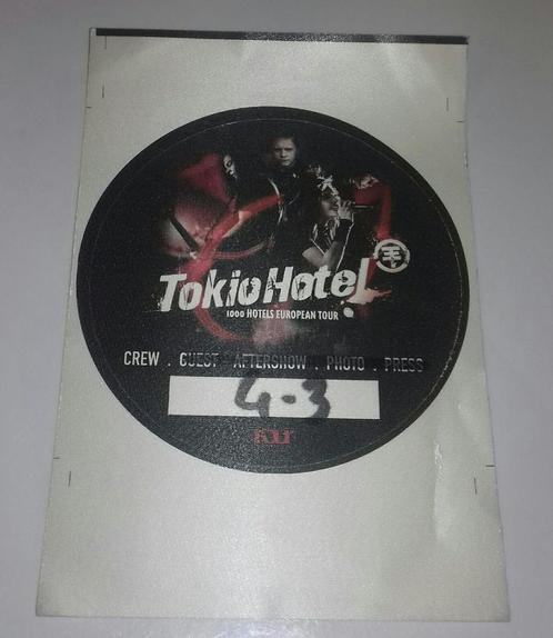 Tokio Hotel BACKSTAGE PASS Rotterdam 2008 - Origineel !!, Verzamelen, Muziek, Artiesten en Beroemdheden, Gebruikt, Gebruiksvoorwerp