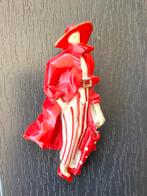 Leuke broche vrouw met paraplu, Sieraden, Tassen en Uiterlijk, Broches, Ophalen of Verzenden, Zo goed als nieuw, Overige materialen