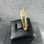 Gouden Ring | 8k | 1,85g | kopring 3x zirkonia |mt20| 400292, Sieraden, Tassen en Uiterlijk, Ophalen of Verzenden, 17 tot 18, Dame