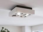 EGLO Loke 1 plafonnière LED, geborsteld aluminium, Ophalen of Verzenden, Zo goed als nieuw, Metaal, Industrieel