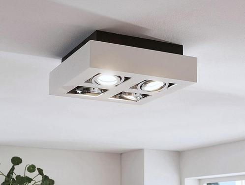 EGLO Loke 1 plafonnière LED, geborsteld aluminium, Huis en Inrichting, Lampen | Plafondlampen, Zo goed als nieuw, Metaal, Ophalen of Verzenden