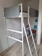 Hoogslaper met bureau 90x200 - Wit/Grijs, Ophalen