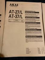 Akai Handleidingen: EA-27, AT-27/L, AT-37/L, AM-17/AM-27, Ophalen of Verzenden