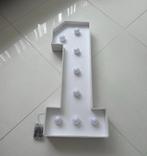 Cijfer 1 met lichten 73 cm, Ophalen of Verzenden, Nieuw