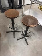 Houten Barkruk, Ophalen, Gebruikt, Met voetsteun, 60 tot 90 cm