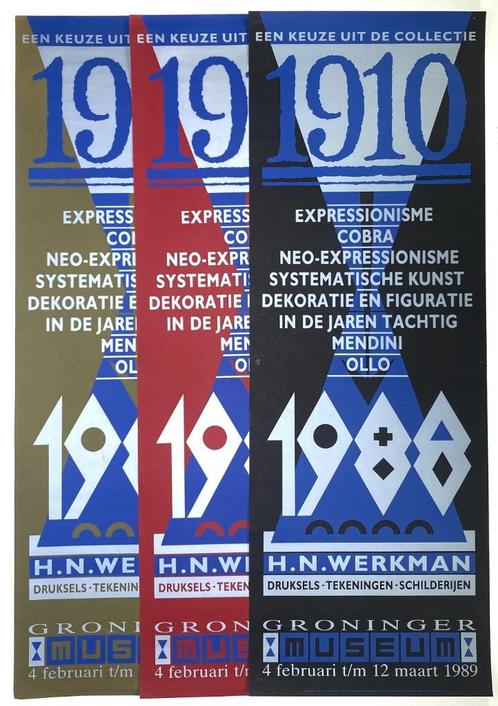 Affiches Groninger Museum door Swip Stol, 1988, Boeken, Kunst en Cultuur | Beeldend, Gelezen, Schilder- en Tekenkunst, Ophalen of Verzenden