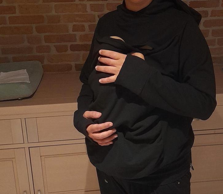 Boba hoody inc. Bondolino Draagzak, Kleding | Dames, Positiekleding, Zo goed als nieuw, Trui of Vest, Zwart, Ophalen of Verzenden